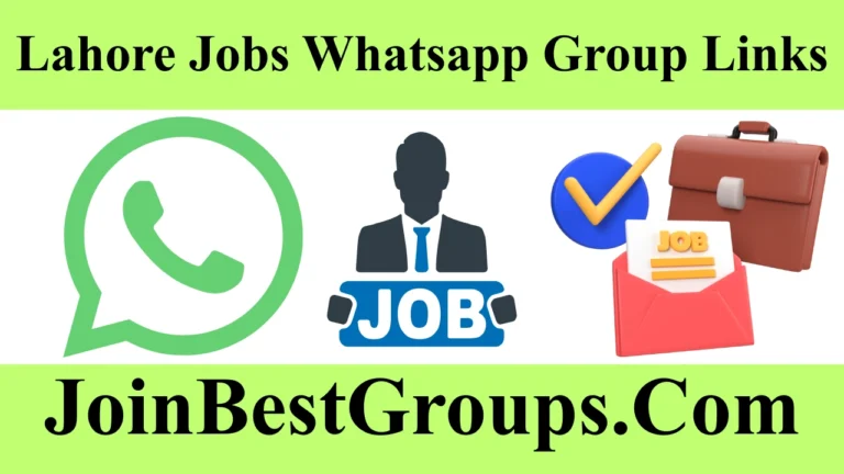 Lahore Jobs Whatsapp Group Link